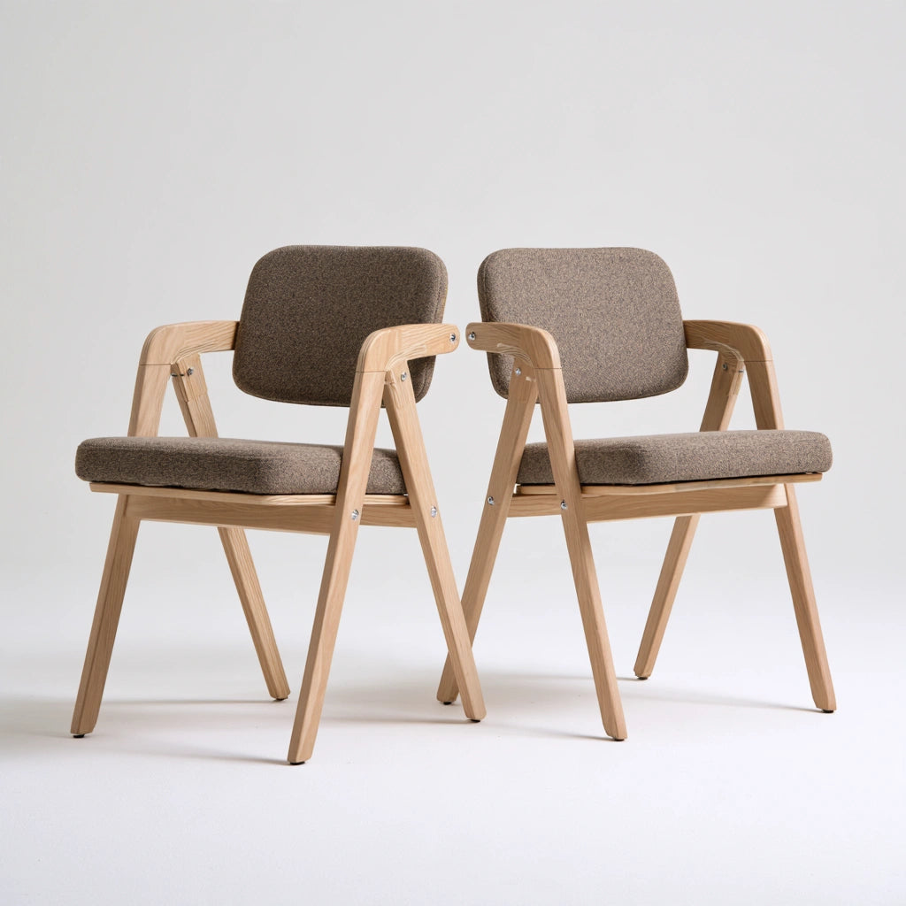 Chaise pliante aux lignes épurées, coloris gris