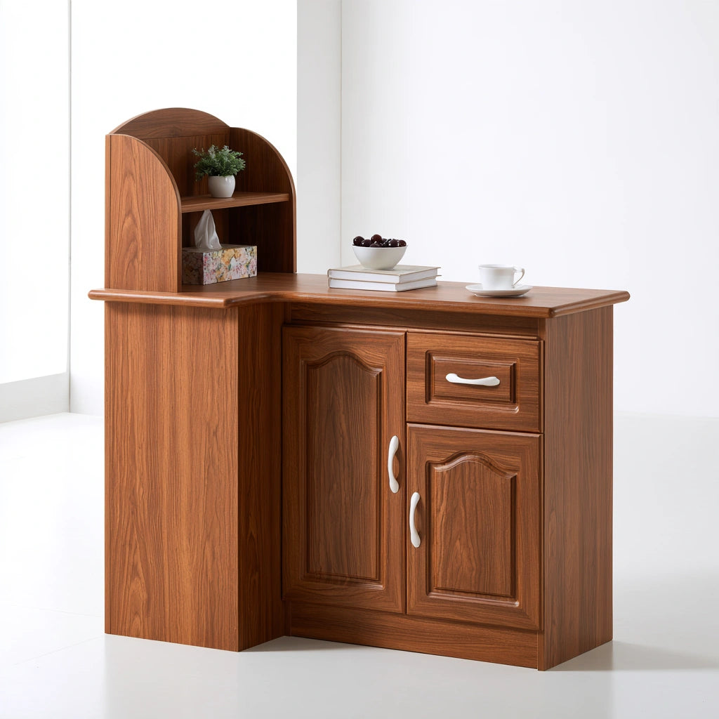 Meuble de rangement en bois, coloris brun naturel