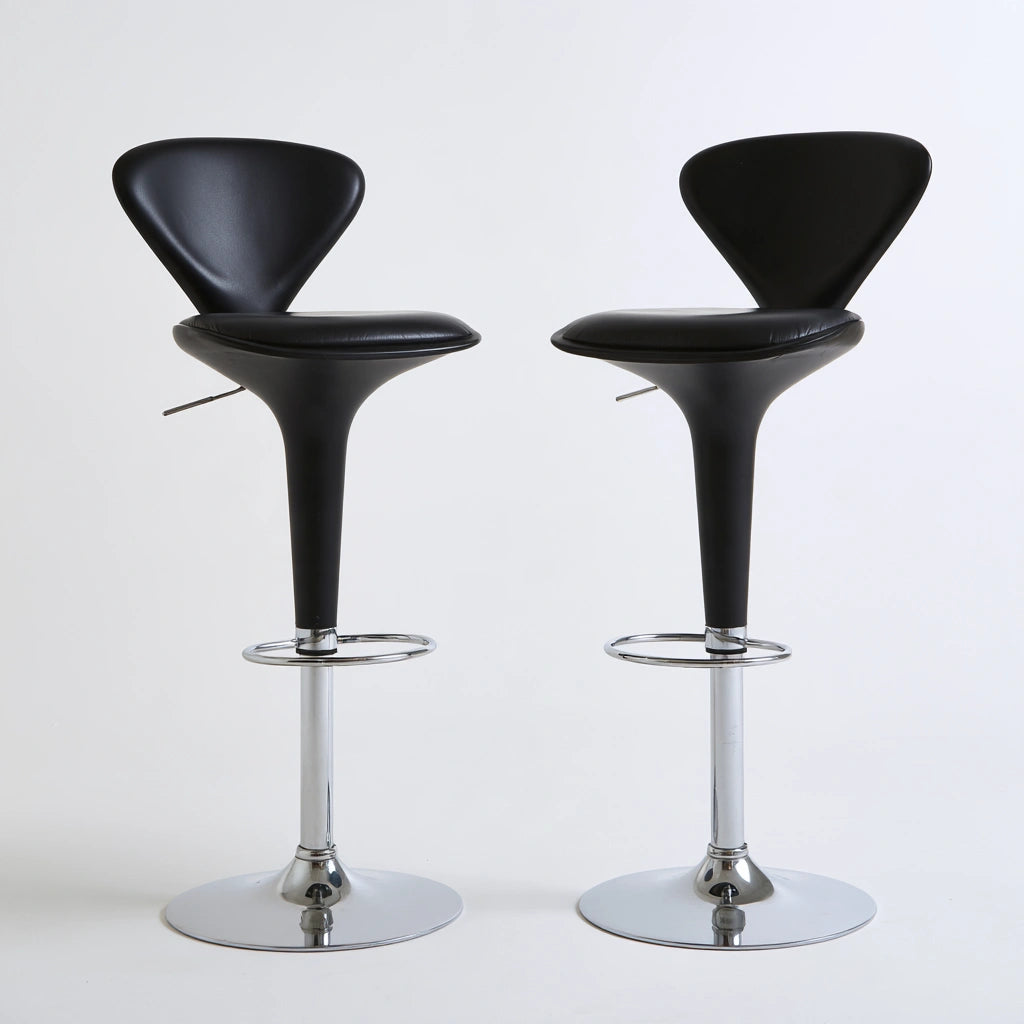 Tabouret de bar aux lignes épurées réglable, coloris gris