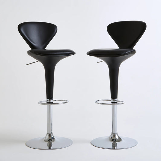 Tabouret de bar aux lignes épurées réglable, coloris gris